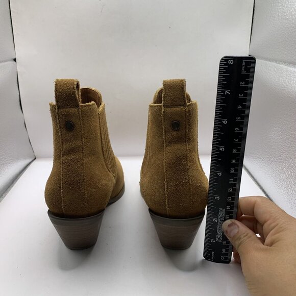 Patina Handmade Ankle Boot Womens Size 7 suede leather western cowgirl - Picture 6 of 12